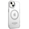 Guess GUHMP14MHTRMS iPhone 14 Plus / 15 Plus 6.7 srebrny/silver hard case Metal Outline Magsafe